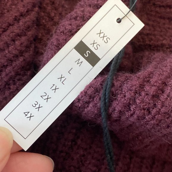 Leith Dolman Sleeve Long Cardigan Burgundy NWT - Picture 7 of 9
